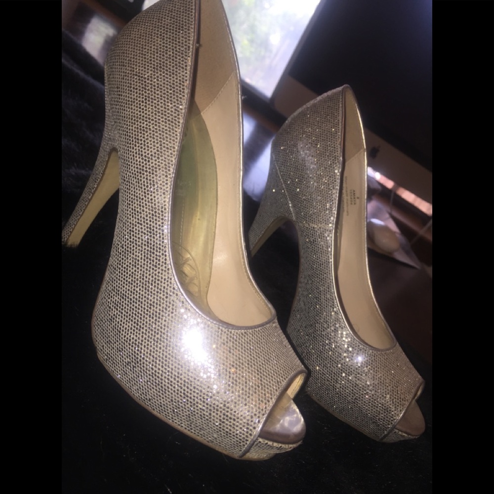 Sliver Sparkly Heel